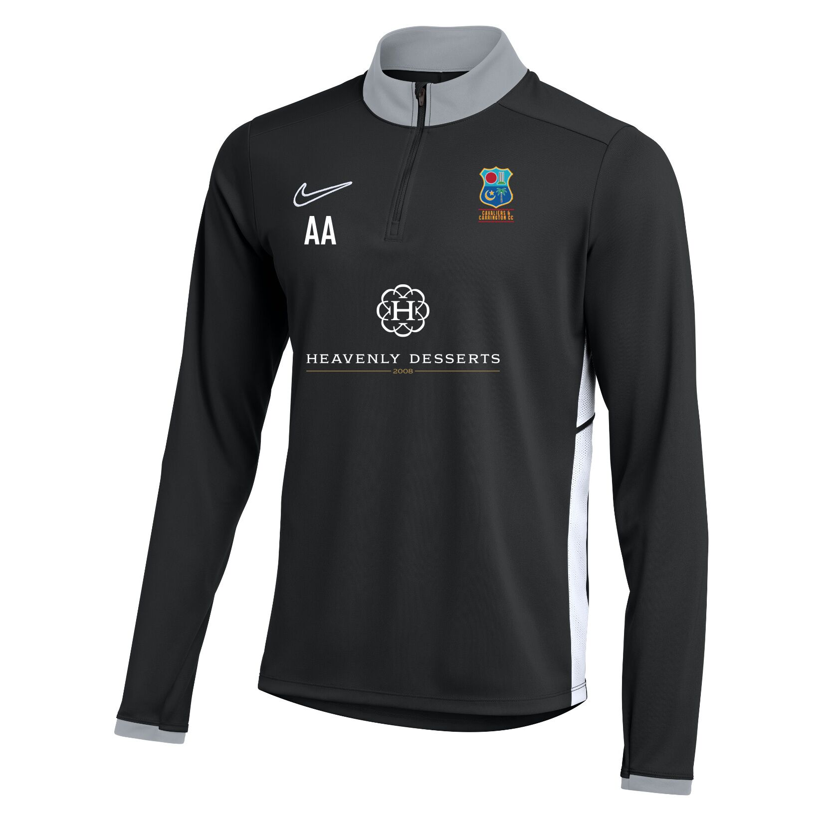 Nike Dri-FIT Academy 25 Drill Top - Black/White/White