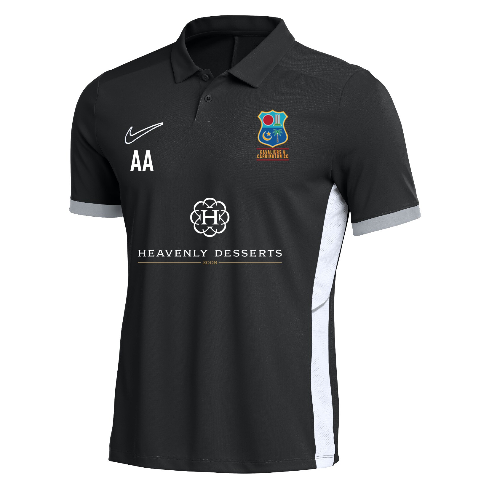 Nike Dri-FIT Academy 25 Polo - Black/White/White