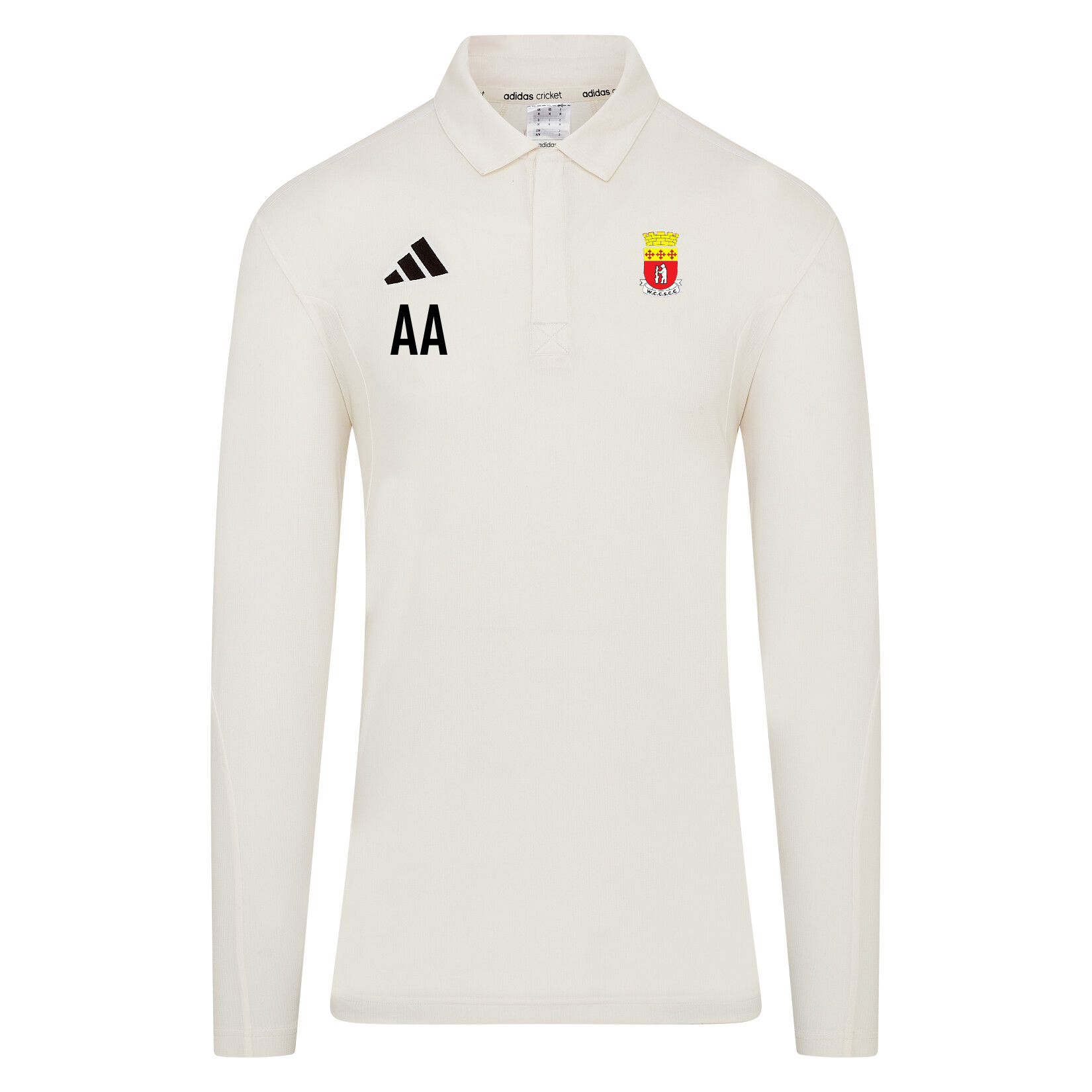 adidas-SS Elite Long-Sleeve Polo Shirt - Ivory/White