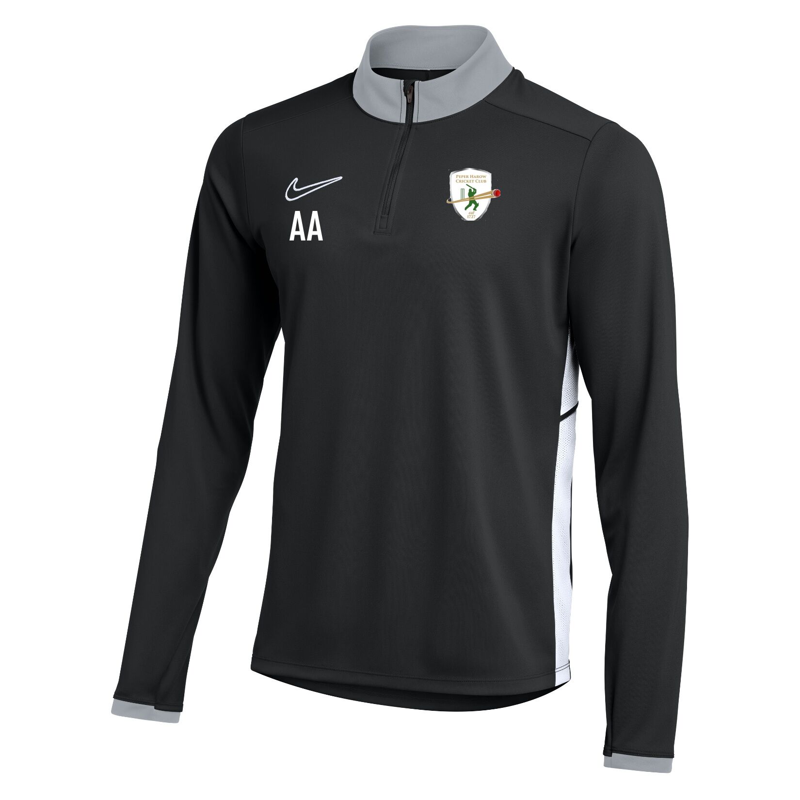 Nike Dri-FIT Academy 25 Drill Top - Black/White/White
