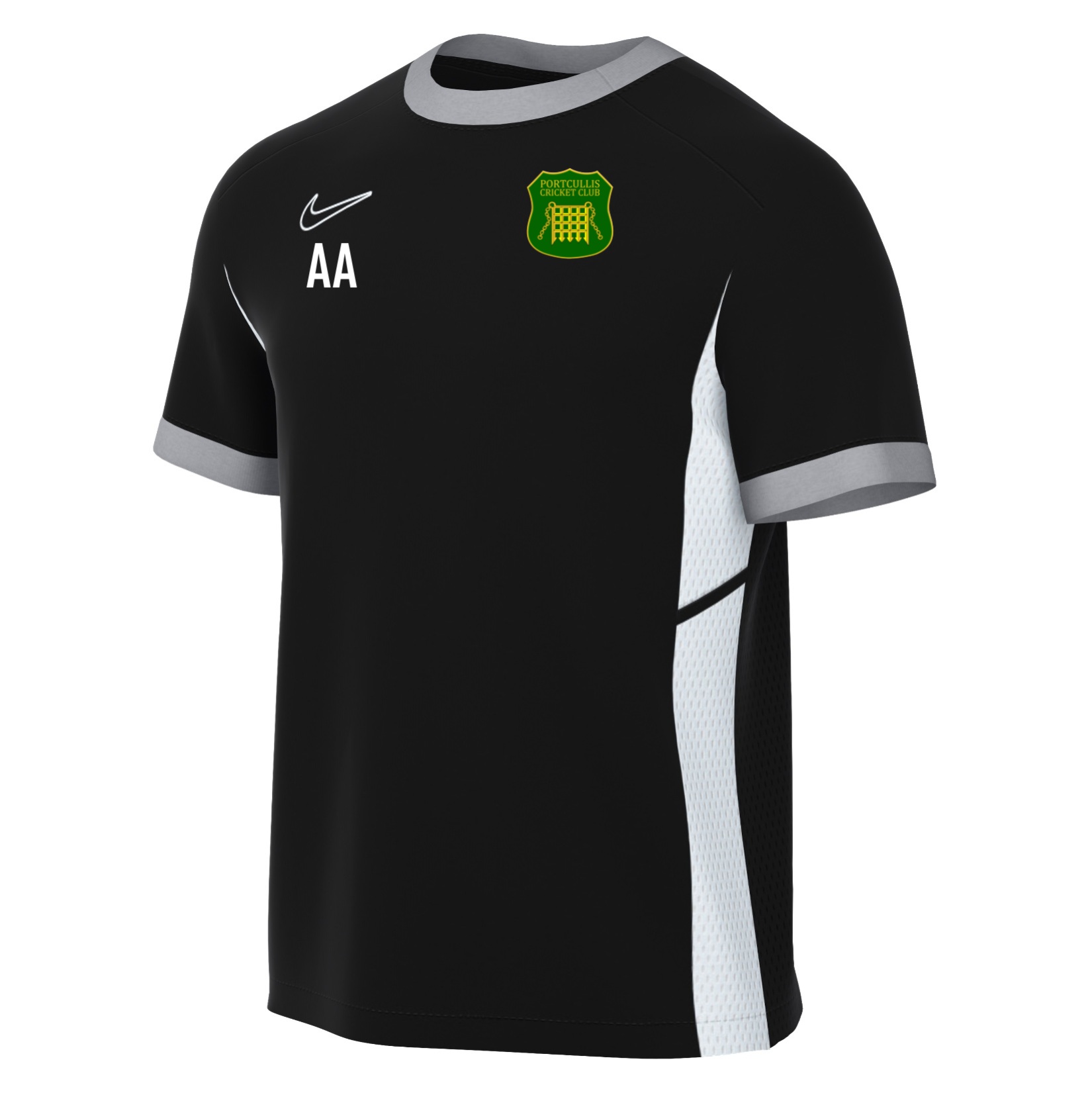Nike Academy 25 Short-Sleeve Training Top - Black/White/White