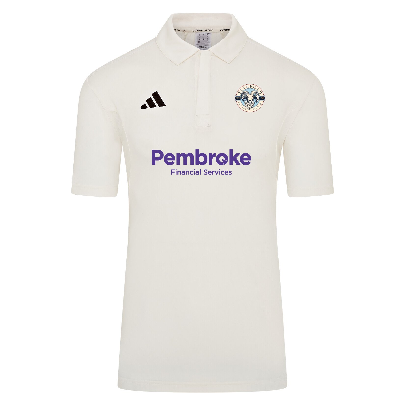adidas-SS Elite Short Sleeve Cricket Shirt - Ivory/White