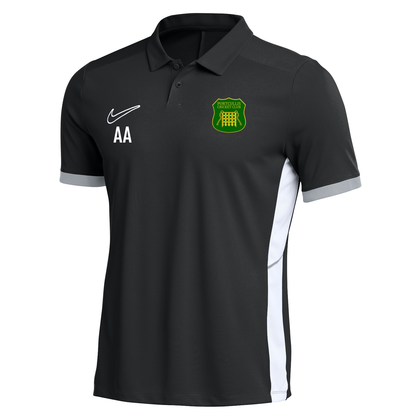 Nike Dri-FIT Academy 25 Polo - Black/White/White