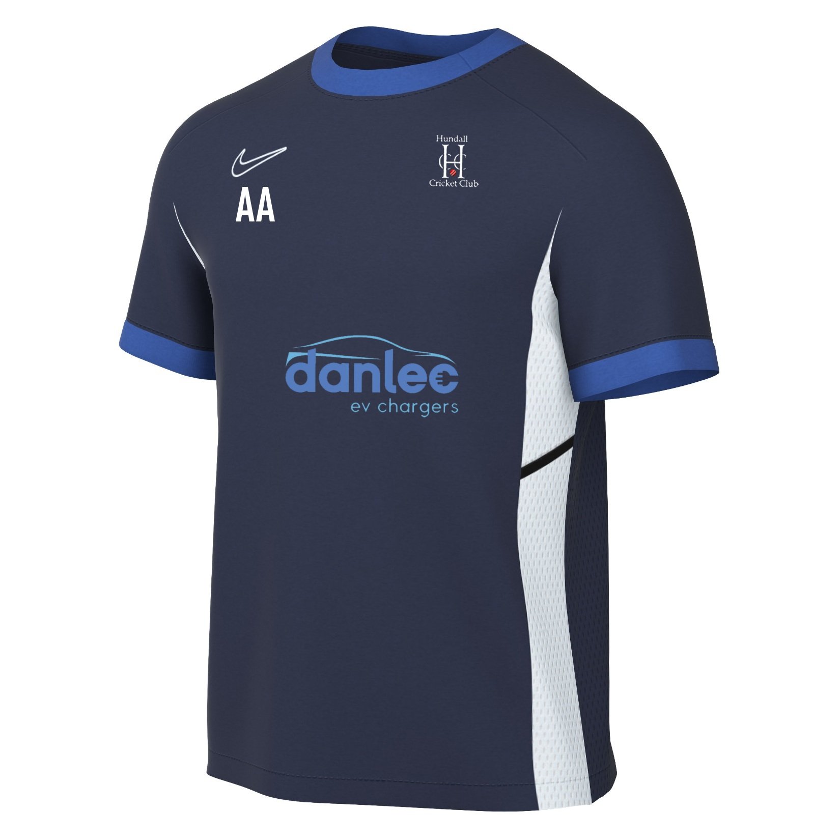 Nike Academy 25 Short-Sleeve Training Top - Obsidian/Royal Blue/White