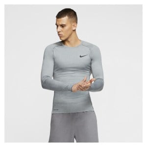 Nike Pro Tight Fit Long-Sleeve Top Smoke Grey-Lt Smoke Grey-Black