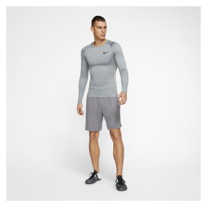 Nike Pro Tight Fit Long-Sleeve Top Smoke Grey-Lt Smoke Grey-Black