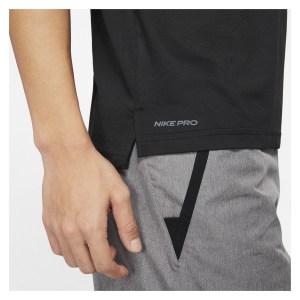 Nike Pro Short-Sleeve Top Black-Dark Grey