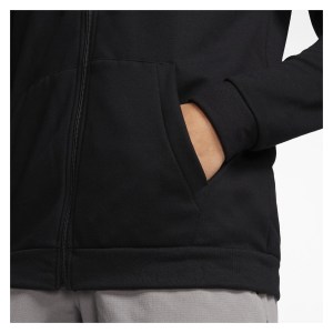 Nike Dri-FIT Full-Zip Training Hoodie Black-White