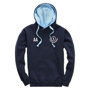 Heavyweight OH Contrast Hoodie Navy-Powder Blue