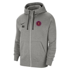 Nike Team Club 20 Fleece Full-Zip Hoodie (M) Dark Grey Heather-Black-Black