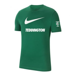 Nike Team Club 20 Swoosh Tee (M) Pine Green-White