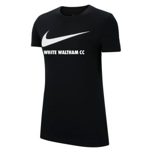 Nike Womens Team Club 20 Swoosh Tee (W) Black-White