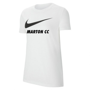 Nike Womens Team Club 20 Swoosh Tee (W) White-Black