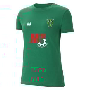 Nike Womens Team Club 20 Cotton T-Shirt (W) Pine Green-White