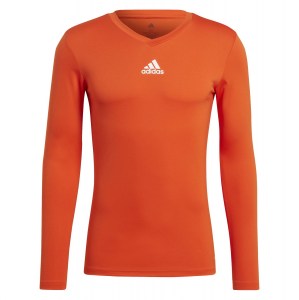 Adidas Long Sleeve Baselayer Tee Team Orange