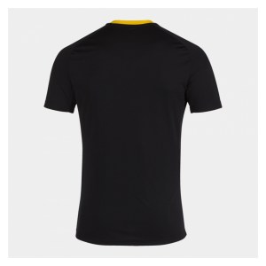 Joma Tiger III Short Sleeve Shirt Black-Yellow