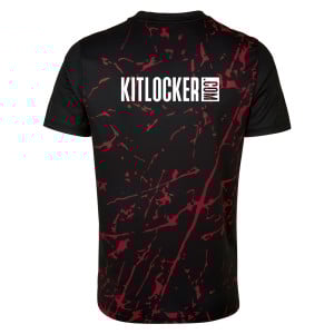 Castore Marble Printed Short Sleeve Training Tee Black-Red