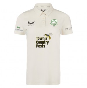 Castore Cricket SS Tech Polo (W) - Cream/Black