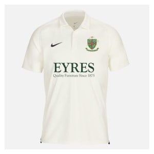 Zelus-Nike Cricket Short Sleeve Game Polo - Sail/Obsidian