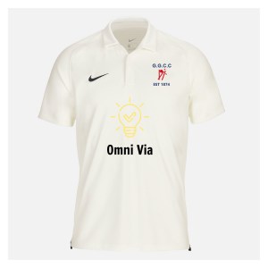 Zelus-Nike Cricket Short Sleeve Game Polo - Sail/Obsidian