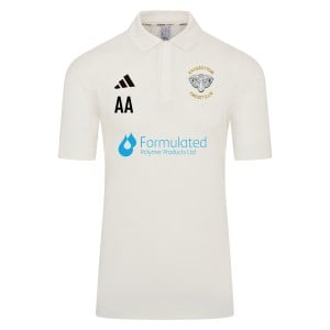 adidas-SS Elite Short Sleeve Cricket Shirt - Ivory/White