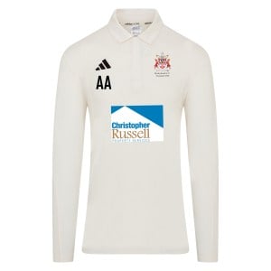 adidas-SS Elite Long-Sleeve Polo Shirt - Ivory/White