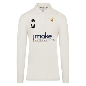 adidas-SS Elite Long-Sleeve Polo Shirt - Ivory/White