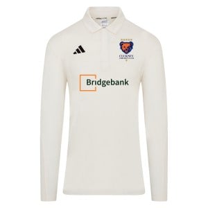 adidas-SS Elite Long-Sleeve Polo Shirt - Ivory/White