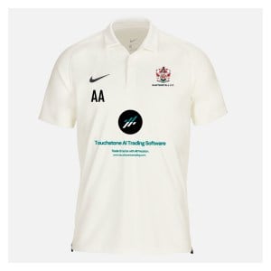 Zelus-Nike Cricket Short Sleeve Game Polo - Sail/Obsidian