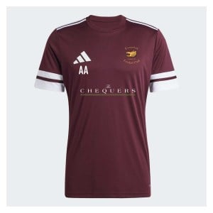 adidas Squadra 25 Short-Sleeve  Jersey - Team Maroon/White