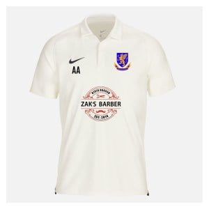 Zelus-Nike Cricket Short Sleeve Game Polo - Sail/Obsidian