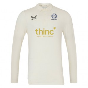 Castore Cricket LS Polo Tech - Cream/Black