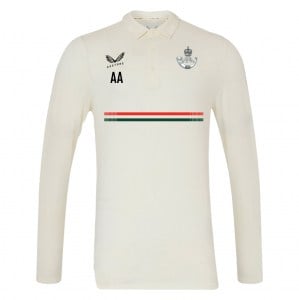 Castore Cricket LS Polo Tech - Cream/Black