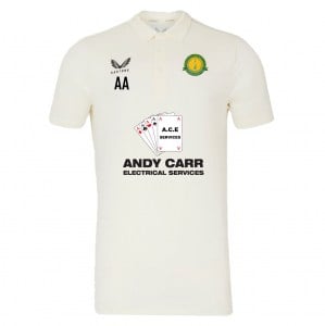 Castore Cricket SS Polo Tech - CREAM/BLACK