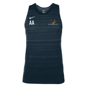 Zelus-Nike Dry Miler Mens Singlet - Obsidian/White