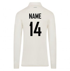 adidas-SS Elite Long-Sleeve Polo Shirt - Ivory/White