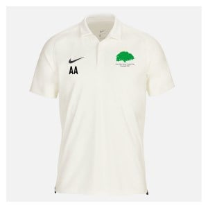 Zelus-Nike Cricket Short Sleeve Game Polo - Sail/Obsidian