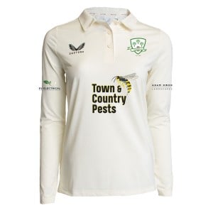 Castore Cricket LS Polo Tech (W) - Cream/Black