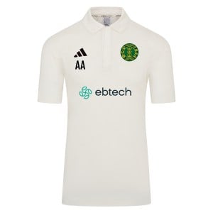 adidas-SS Elite Short Sleeve Cricket Shirt - Ivory/White