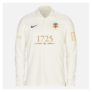 Zelus-Nike Cricket Long Sleeve Game Polo - Sail/Obsidian