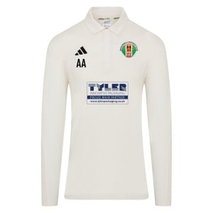 adidas-SS Elite Long-Sleeve Polo Shirt - Ivory/White