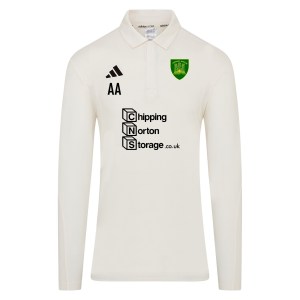 adidas-SS Elite Long-Sleeve Polo Shirt - Ivory/White