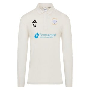 adidas-SS Elite Long-Sleeve Polo Shirt - Ivory/White