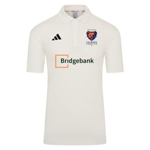 adidas-SS Elite Short Sleeve Cricket Shirt - Ivory/White