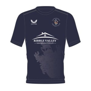 Longridge CC Junior Playing Shirt - Navy/White