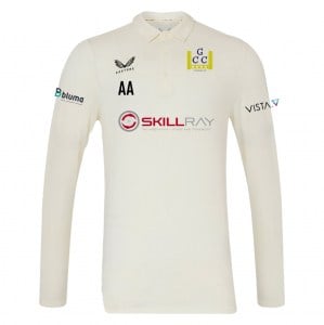 Castore Cricket LS Polo Tech - Cream/Black