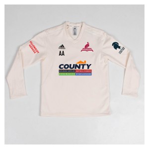 adidas-SS Elite Long Sleeve Cricket Sweater - Chalk