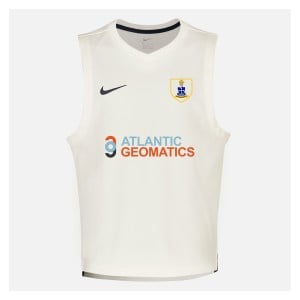 Zelus-Nike Cricket Sleeveless Thermal Top - Sail/Obsidian