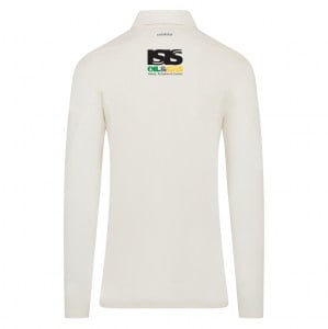 adidas-SS Elite Long-Sleeve Polo Shirt - Ivory/White