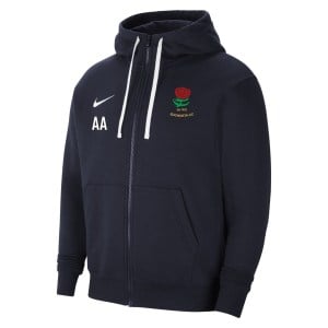 Nike Team Club 20 Fleece Full-Zip Hoodie - Obsidian/White/White